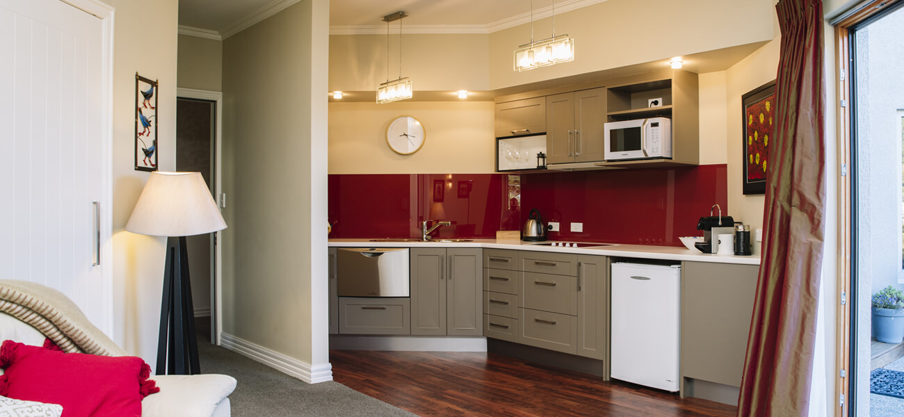 Kitchenette Area In The Pukeko Apartment At Wilkes Way Villa In Picton Marlborough NZ